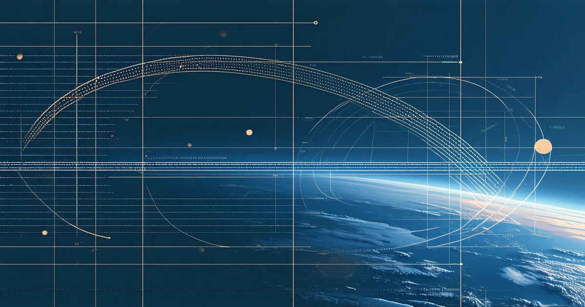 Orbital trajectory prediction diagram showing TLE data freshness impact on pass window accuracy